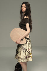Hand-Pleated Midi Skirt