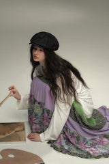 Layered Patchwork Vintage Long Skirt