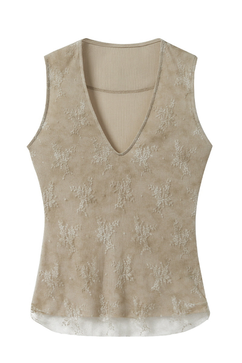 Vintage Layered Oval Neck Vest