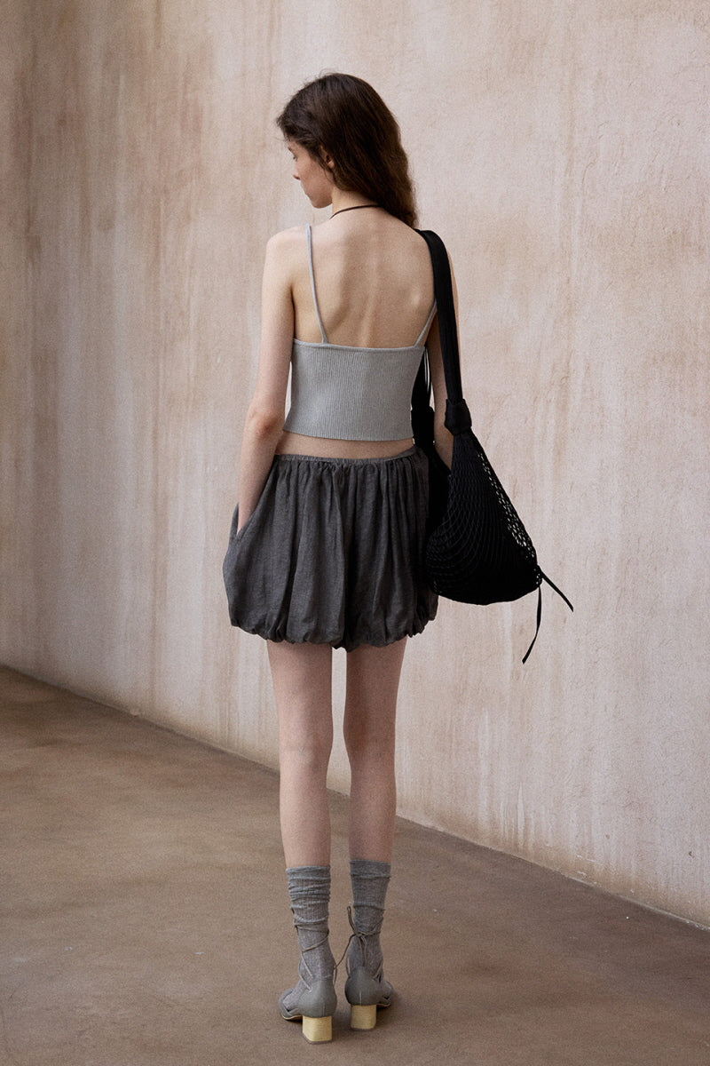 Pleated Bubble Shorts