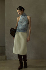 Spotted Turtleneck Knit Vest