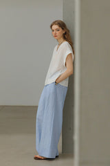 High Waist Wide Leg Striped Pants