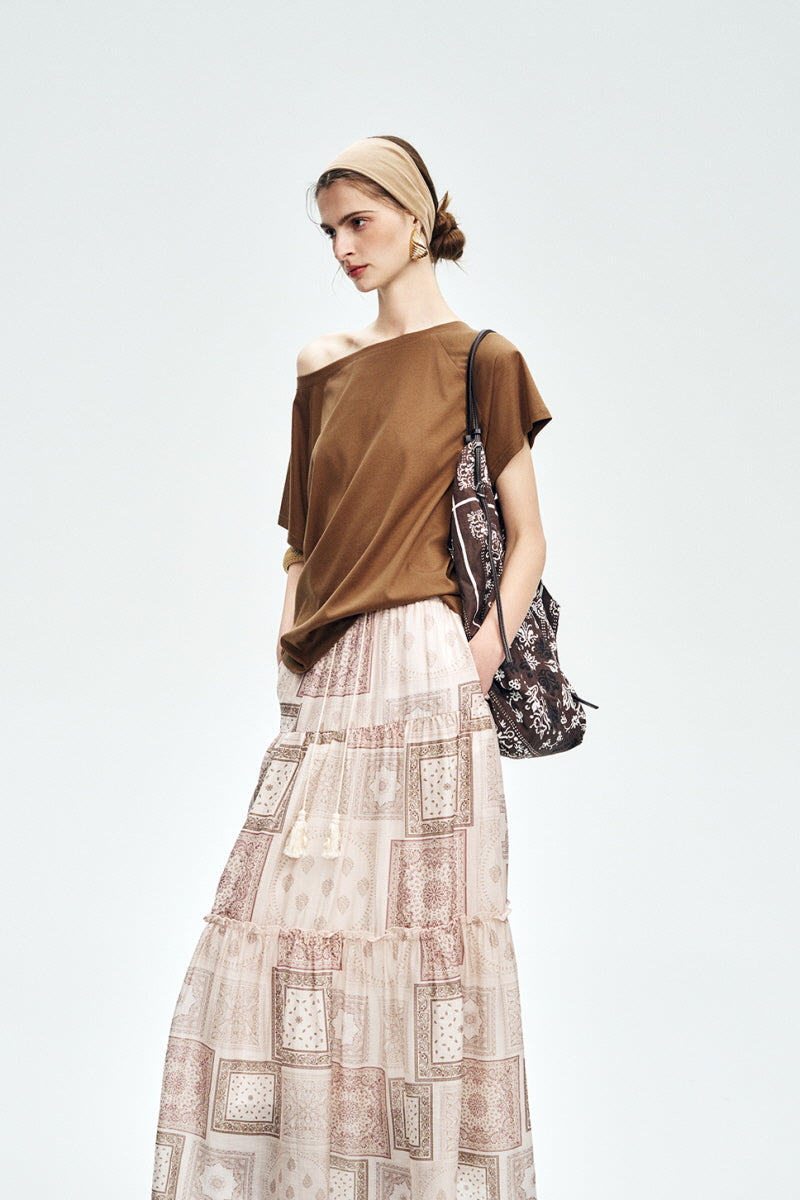 Lace-Up Vintage Swing Skirt