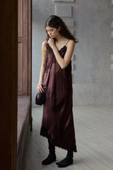 Wrinkled Lace Camisole Dress