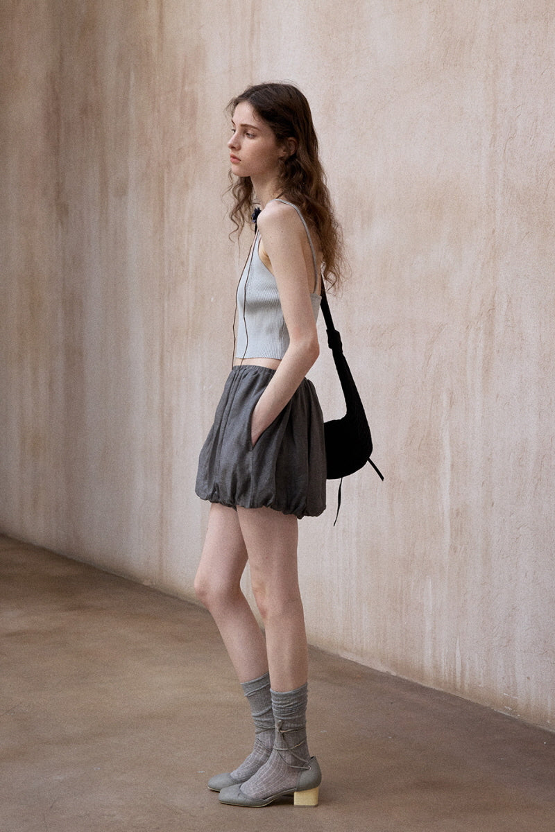 Pleated Bubble Shorts