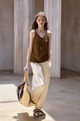 Curved Sickle Loose Pants
