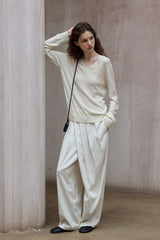 Rainbow After Rain V-Neck Pullover Sweater