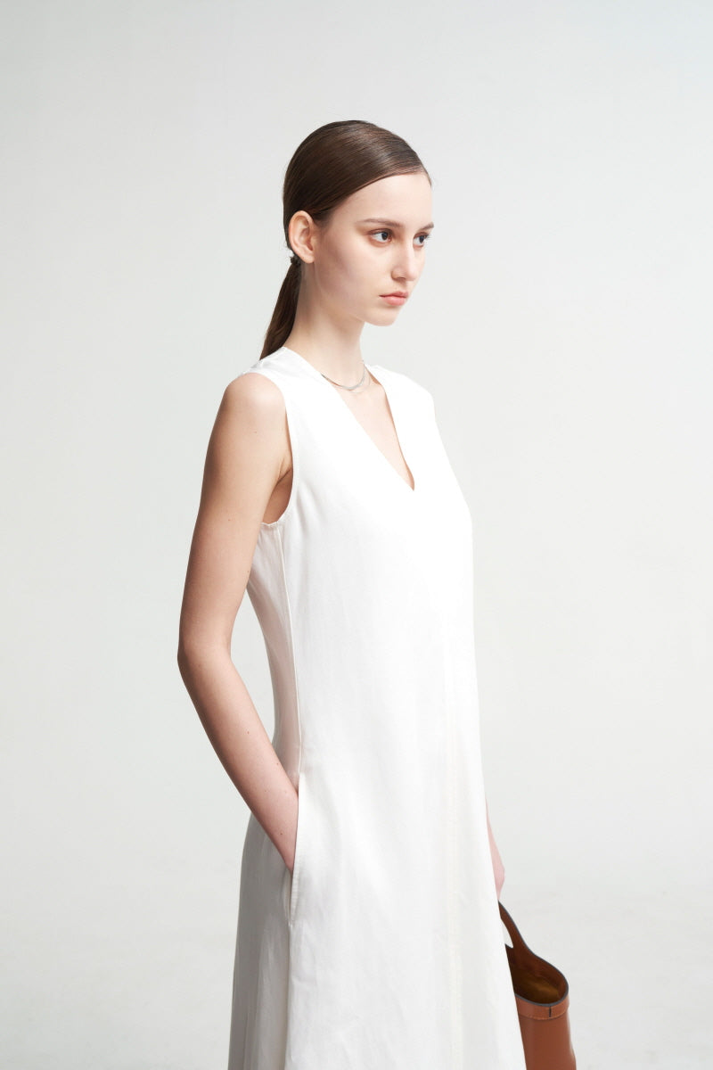 V-Neck Sleeveless Maxi Dress