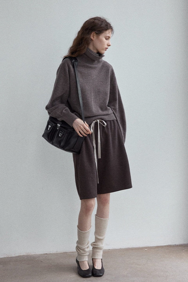 Turtleneck Knitted Pullover Top