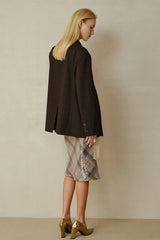 Asymmetrical Front Slit Blazer