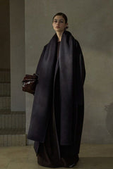 Oversized Tweed Wool Scarf