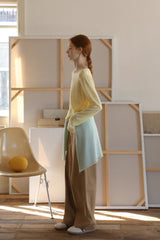 High Waist Wide-Leg Scimitar Pants