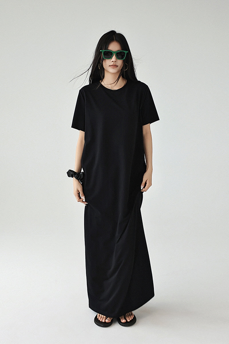 Lazy Straight Loose Long Dress