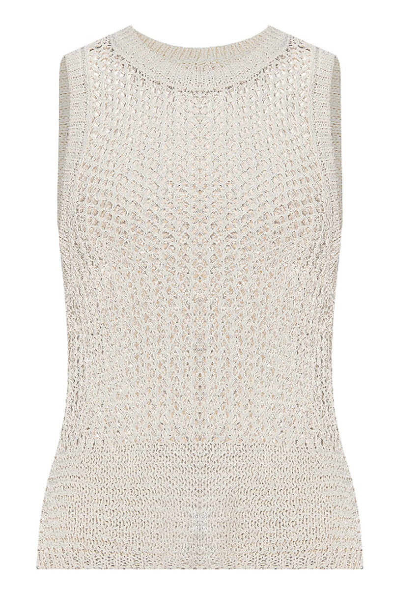 Vintage Mesh Inner Layer Knit Top