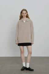 Seagull Neck Pullover Sweater
