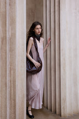 Irregular V-Neck Slip Dress