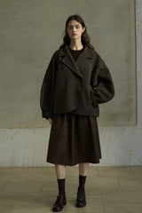 Cropped Reversible Lapel Jacket