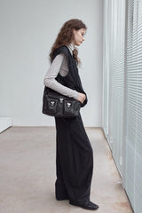 Curved-Scimitar Relaxed Pants