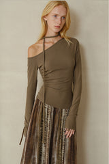 Artistic Brushstrokes Halterneck Dress