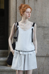 V-Neck Striped Camisole Top