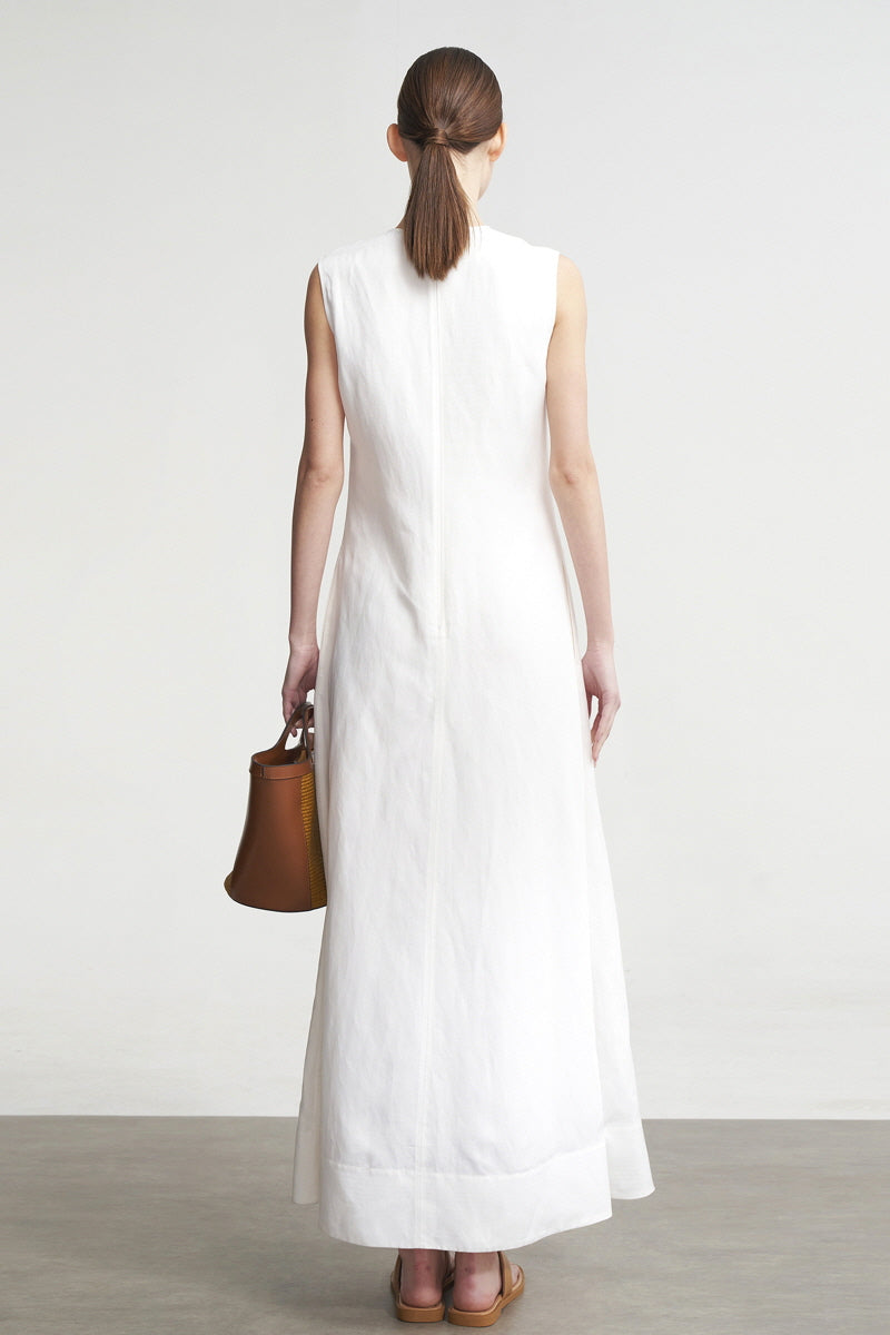 V-Neck Sleeveless Maxi Dress