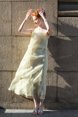 Three-Dimensional Relief Square Neck Slip Dress