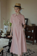 Strappy Waist Shirt Midi Dress
