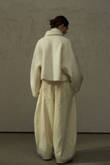 Drawstring Loose-Leg Slacks