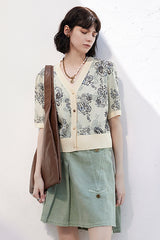 Retro Jacquard Knitted Cardigan