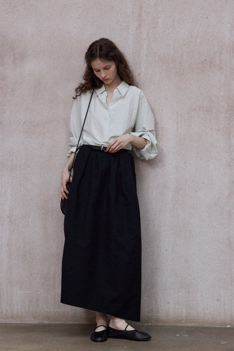 Lace-Up Pullover Bat Sleeve Shirt