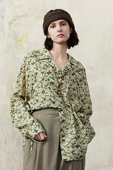 Relaxed Vintage Print Casual Shirt