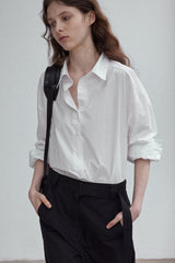 Lazy Lapel Long-Sleeved Shirt