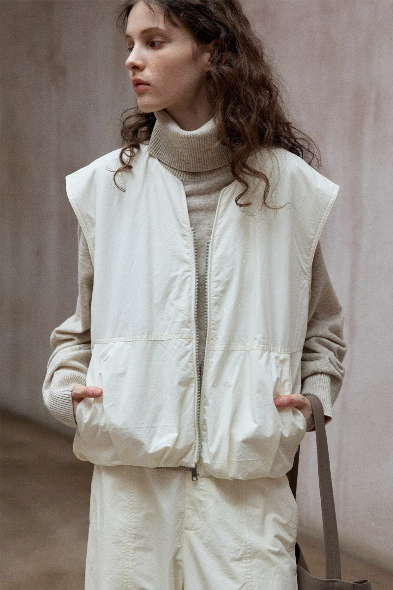 Pleated Flower-Bud Vest