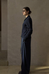 Four-Pocket Ribbed Cardigan