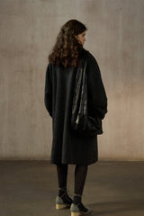 Retro Reversible Stand-Up Collar Hand-Sewn Coat