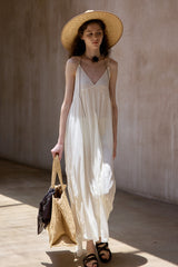 Irregular V-Neck Slip Dress