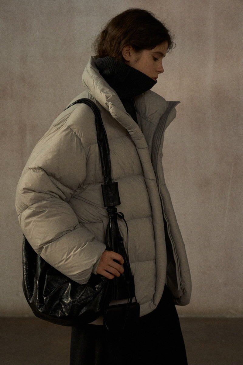 Soft Stand Collar Puffer Jacket