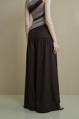 Pleated Wide-Leg Slacks
