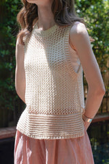 Vintage Mesh Inner Layer Knit Top