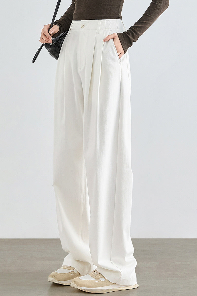 High-Waist Wide-Leg Suit Pants