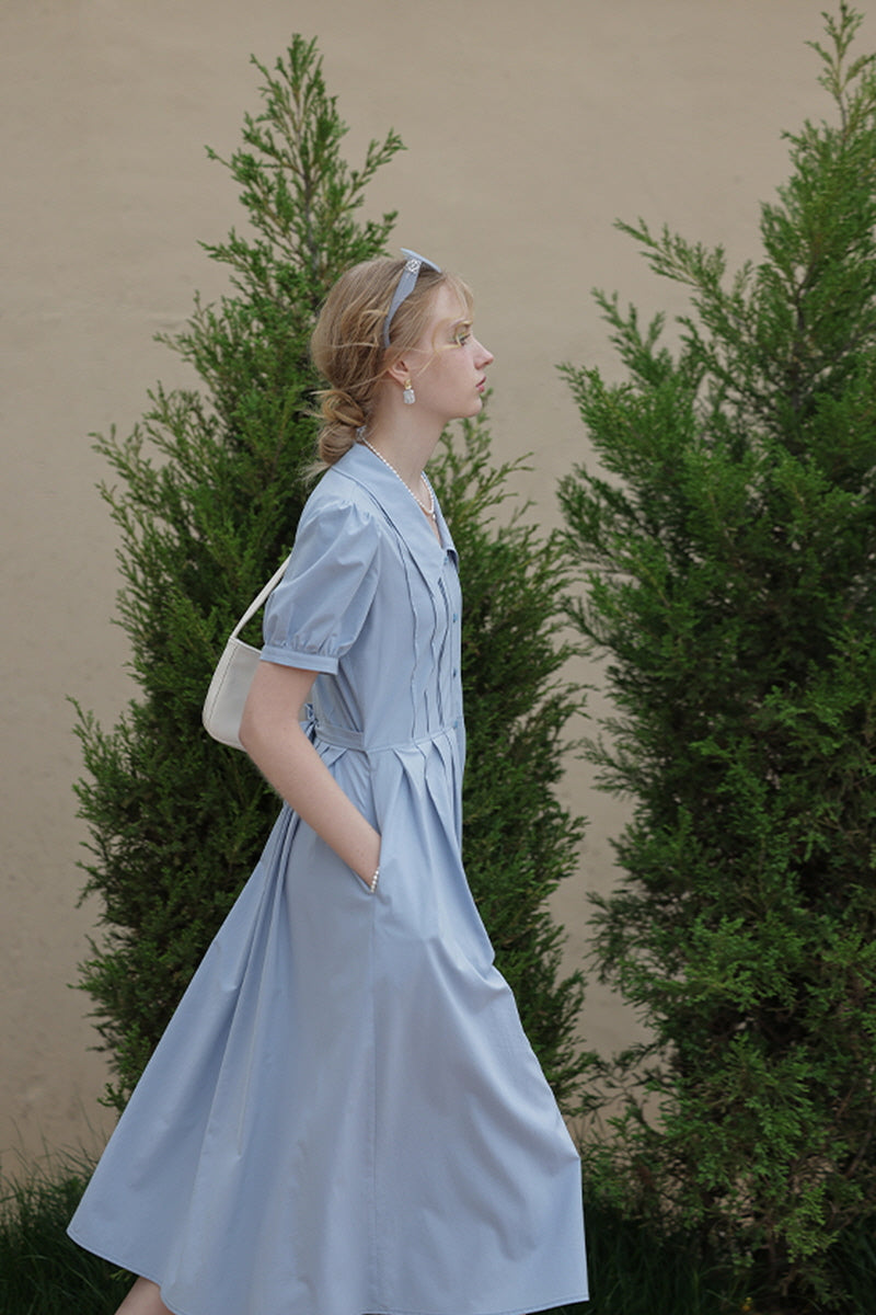 Vintage Single Breasted Shirt Dress