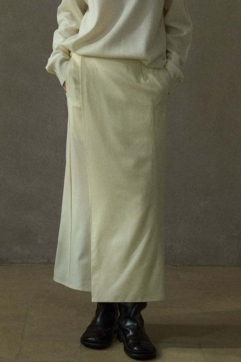 Layered Overlap Long Skirt