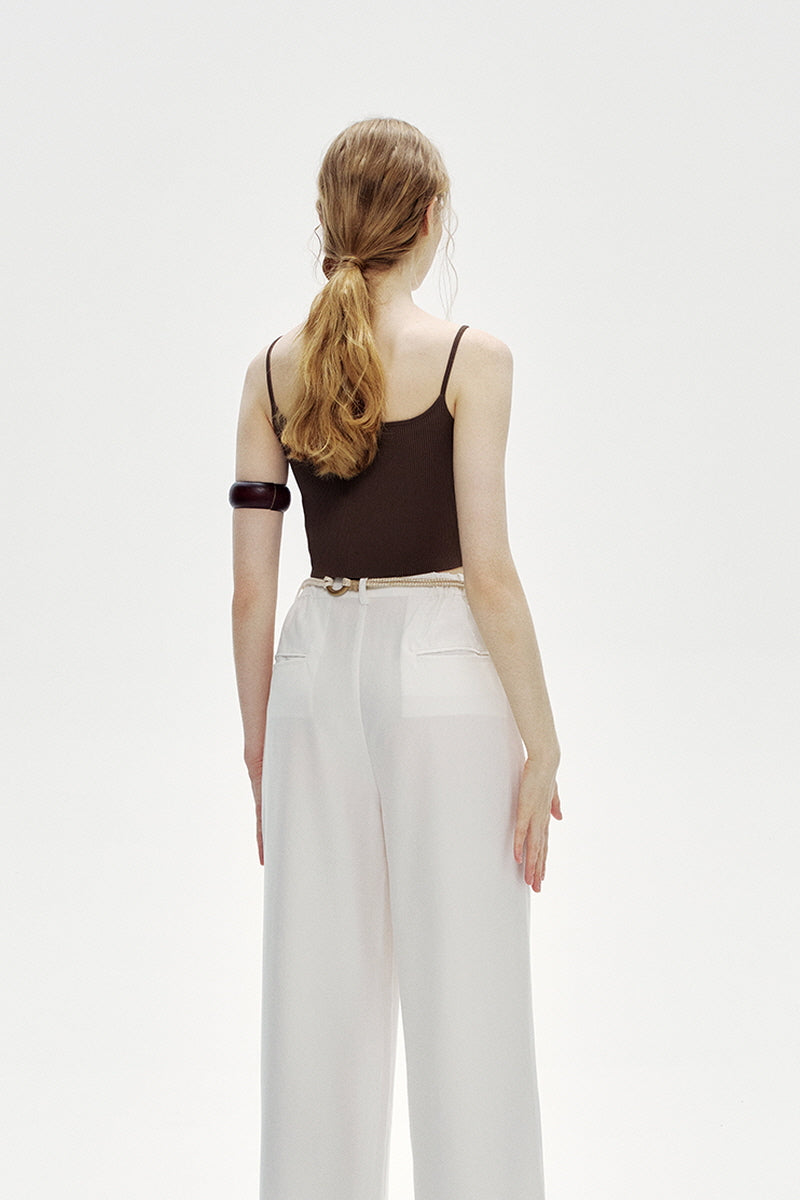 High-Waisted Wide-Leg Floor-Mopping Pants