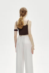 High-Waisted Wide-Leg Floor-Mopping Pants