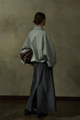 Lapel Loose Dropped Shoulder Sweatshirt