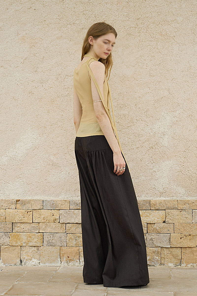 Cut-Out Cardigan Fake Two-Piece Vest