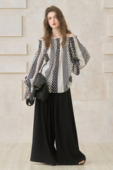 One-Shoulder Flared Sleeve Top