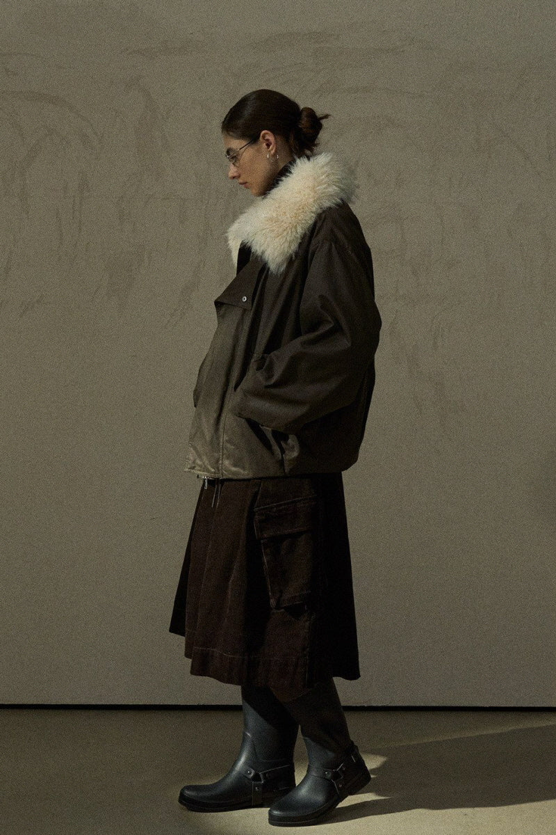 Fur Collar Hooded Parka
