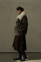 Fur Collar Hooded Parka