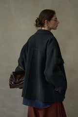 Reversible Lapel Shirt Jacket